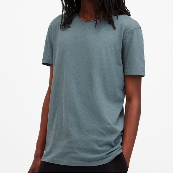 NEW Allsaints Figure T-Shirt Ashey Blue Medium with tags all Saints Men’s - Picture 1 of 6